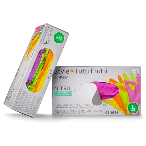 Tutti Frutti Style Nitril gumikesztyű (96db - 4 színben)